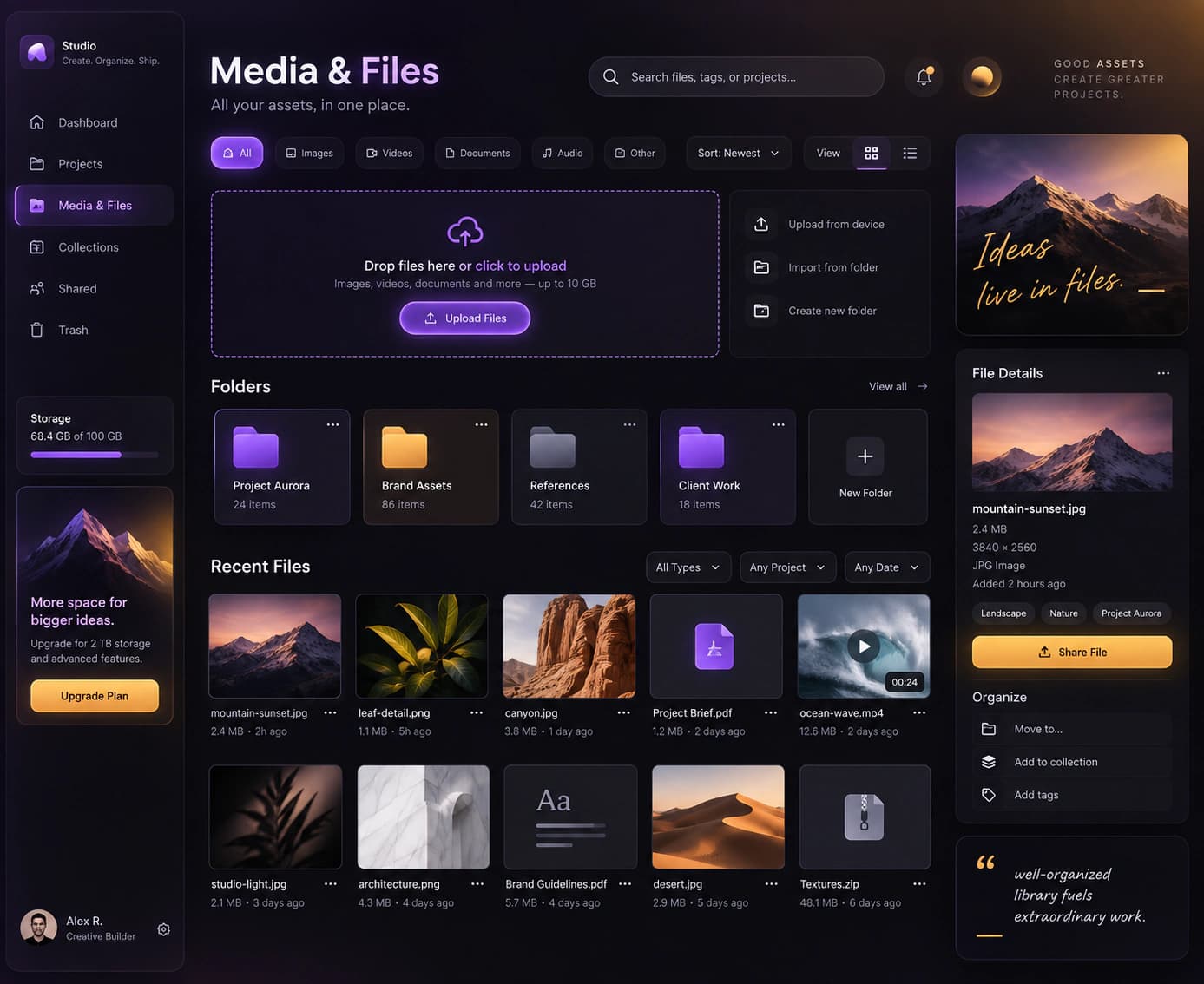 Media and files